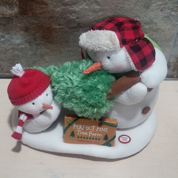 Hallmark Jingle Pals Perfect Pine Tree Farm Animated Push Snowmen 2014 - Picture 3 of 14